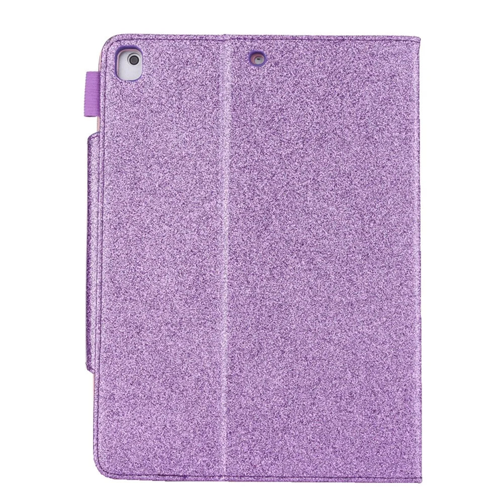 Metal Buckle Flash Powder Wallet Stand Leather Stand Cover for iPad 10.2 (2021)/(2020)/(2019)/Pro 10.5-inch (2017)/Air 10.5 inch (2019) - Purple - 3