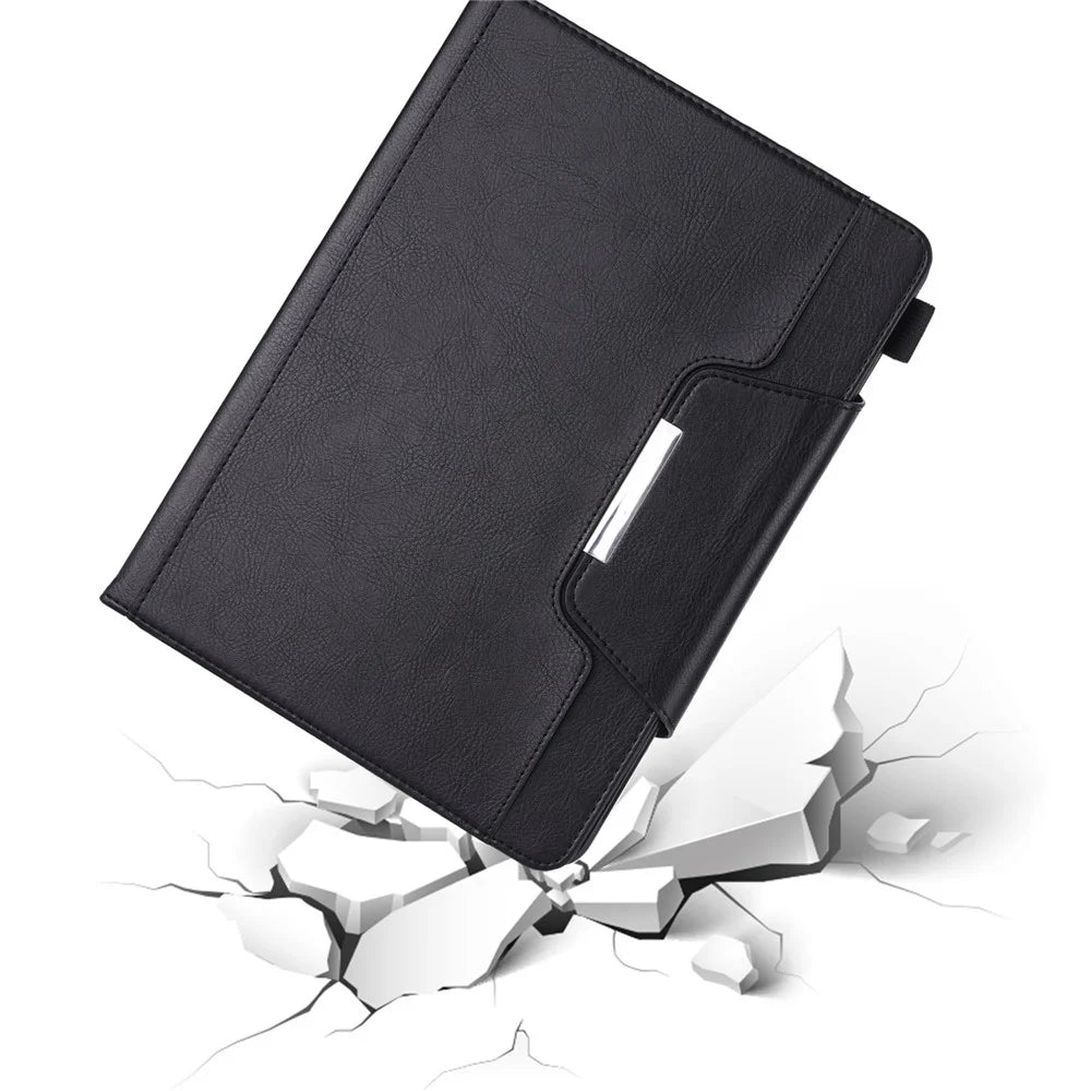 Metal Buckle Wallet Stand Leather Smart Cover with Pen Slot for iPad 10.2 (2021)/(2020)/(2019) - Black - 4