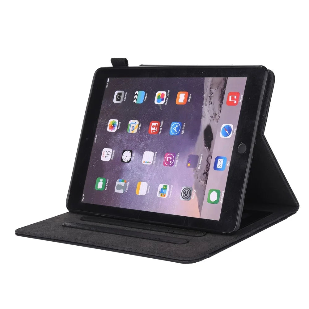 Metal Buckle Wallet Stand Leather Smart Cover with Pen Slot for iPad 10.2 (2021)/(2020)/(2019) - Black - 6