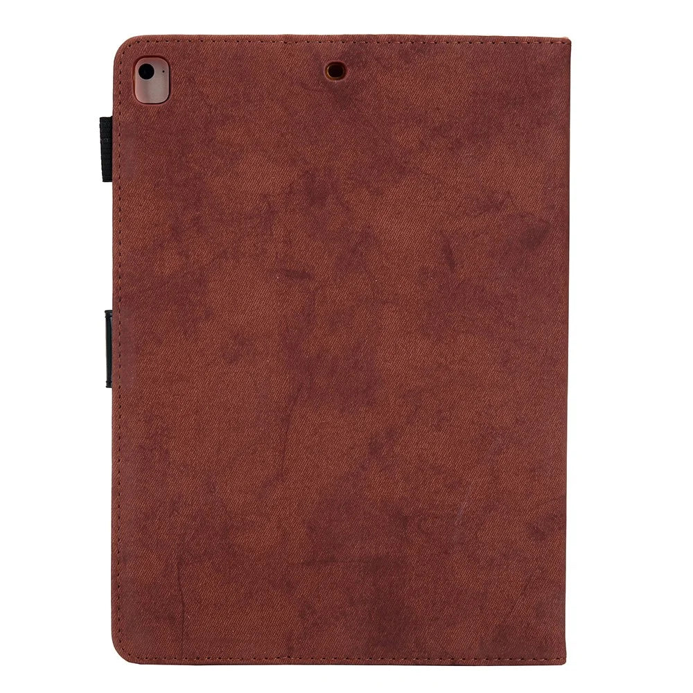 PU Leather Tablet Case with Card Slots for Apple iPad 10.2 (2021)/(2020)/(2019)/Pro 10.5-inch (2017)/Air 10.5 inch (2019) - Brown - 2