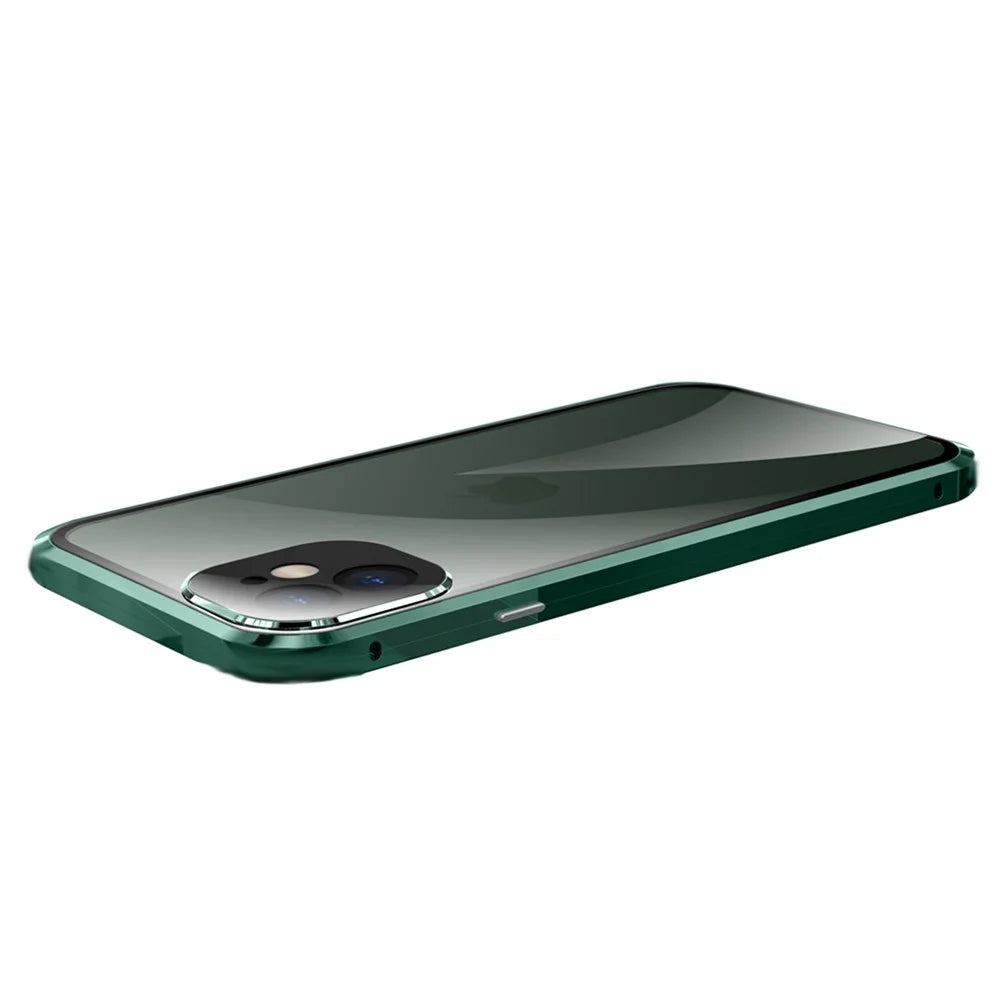 35 Degree Anti-peep Front Glass Anti-peep Magnetic Installation Metal Frame + Tempered Glass Phone Shell for iPhone 11 6.1 inch (2019) - Black - 5