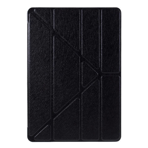 Silk Style Smart Origami Stand Leather Tablet Cover for iPad 10.2 (2021)/(2020)/(2019) - Black - 1