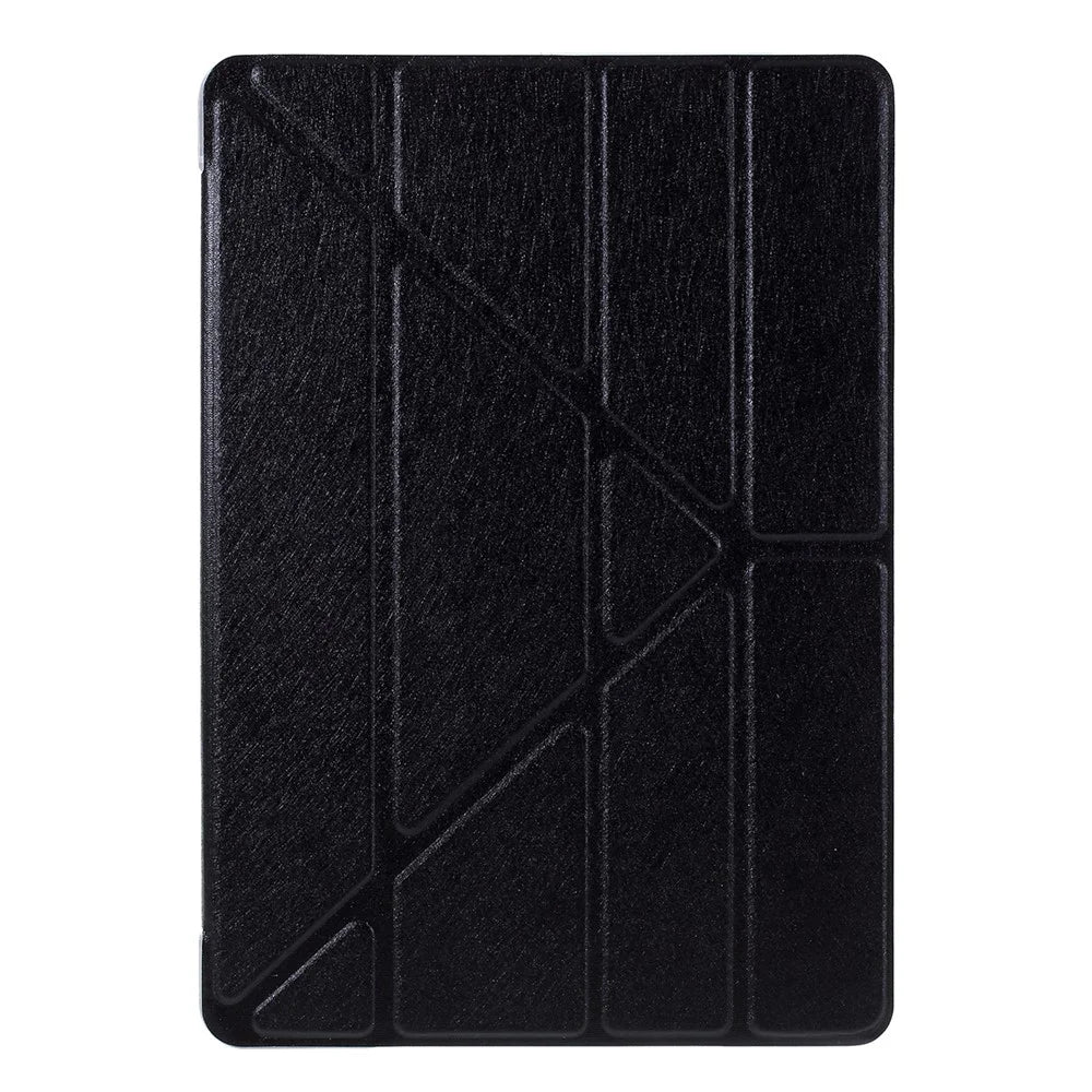 Silk Style Smart Origami Stand Leather Tablet Cover for iPad 10.2 (2021)/(2020)/(2019) - Black - 1