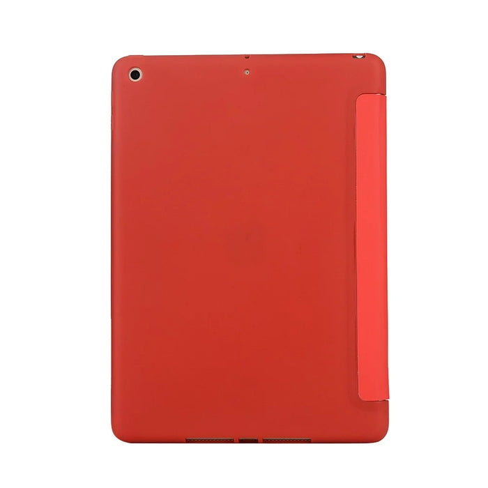 Tri-fold Stand Silicone + Leather Universal Protective Tablet Cover with Auto Wake / Sleep for iPad 10.2 (2021) / (2020) / (2019) - Red - 4