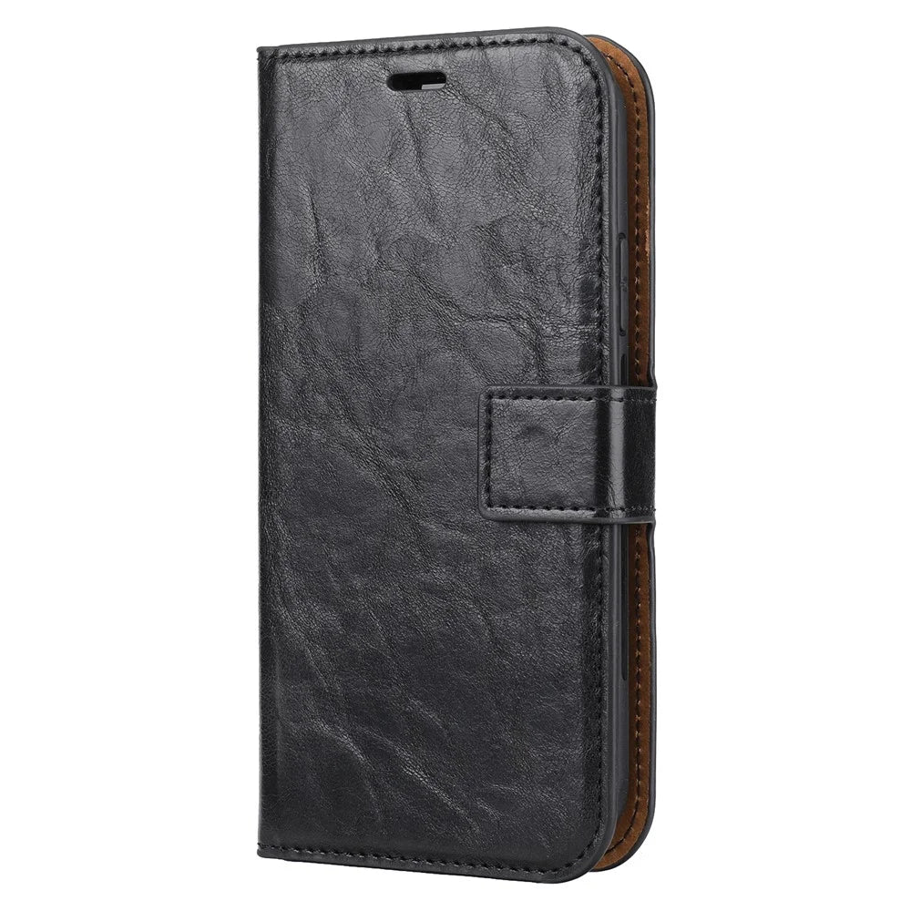 Crazy Horse Skin Leather Cover for iPhone 11 6.1 inch - Black - 2