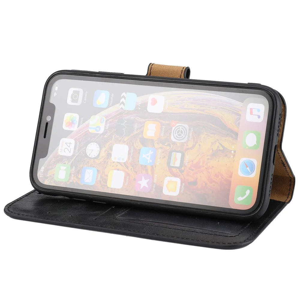 Crazy Horse Skin Leather Cover for iPhone 11 6.1 inch - Black - 4