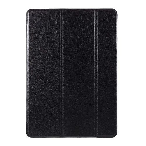 Slim Case for iPad 10.2 (2021)/(2020)/(2019) PU Leather Shockproof Tablet Cover Tri-fold Stand Protector with Silk Texture Auto Sleep/Wake Function - Black - 1