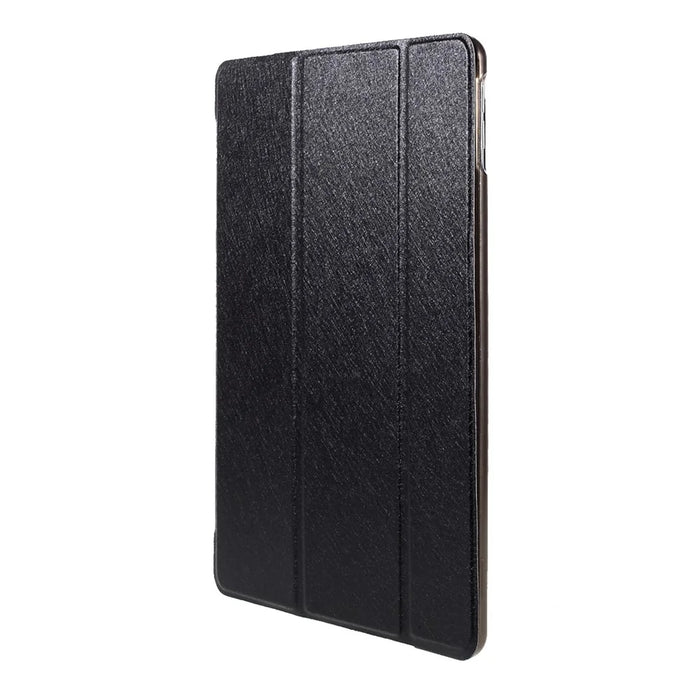 Slim Case for iPad 10.2 (2021)/(2020)/(2019) PU Leather Shockproof Tablet Cover Tri-fold Stand Protector with Silk Texture Auto Sleep/Wake Function - Black - 2