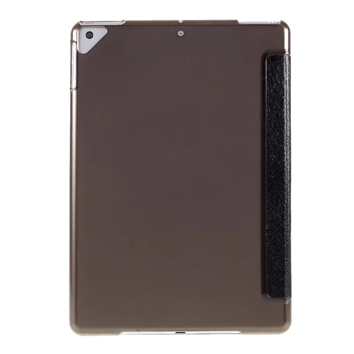 Slim Case for iPad 10.2 (2021)/(2020)/(2019) PU Leather Shockproof Tablet Cover Tri-fold Stand Protector with Silk Texture Auto Sleep/Wake Function - Black - 3