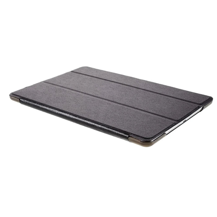 Slim Case for iPad 10.2 (2021)/(2020)/(2019) PU Leather Shockproof Tablet Cover Tri-fold Stand Protector with Silk Texture Auto Sleep/Wake Function - Black - 4