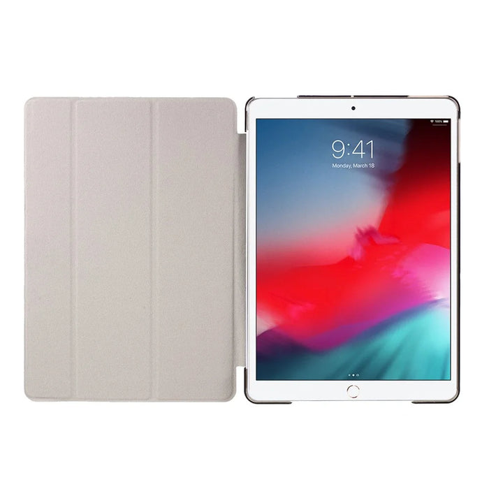 Slim Case for iPad 10.2 (2021)/(2020)/(2019) PU Leather Shockproof Tablet Cover Tri-fold Stand Protector with Silk Texture Auto Sleep/Wake Function - Black - 7