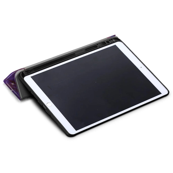 Patterned Printing Leather Tri-fold Stand Smart Tablet Casing with Pen Slot for Apple iPad 10.2 (2021)/(2020)/(2019) - Multiple Colors - 7
