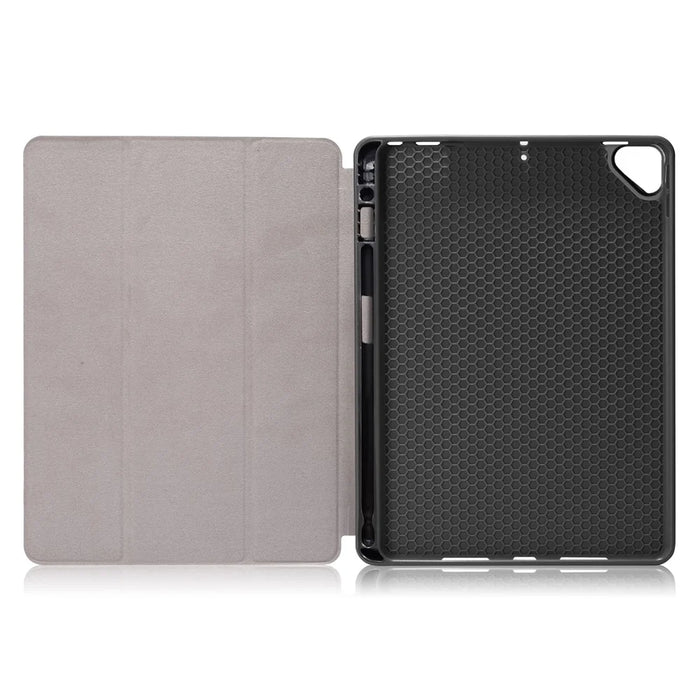 Tri-fold Stand Smart Tablet Case with Stylus Pen Slot for iPad 10.2 (2021)/(2020)/(2019) - Black - 4