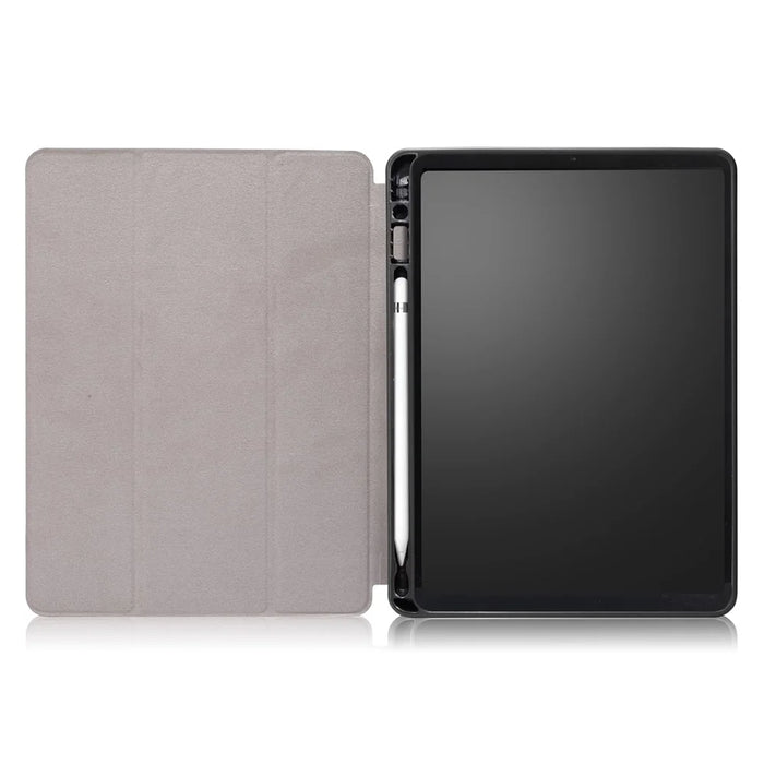 Tri-fold Stand Smart Tablet Case with Stylus Pen Slot for iPad 10.2 (2021)/(2020)/(2019) - Black - 5