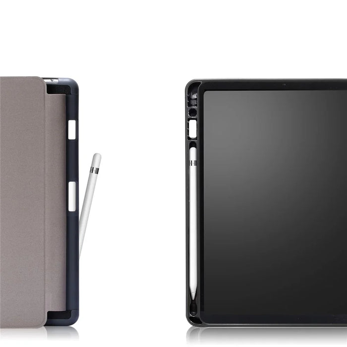 Tri-fold Stand Smart Tablet Case with Stylus Pen Slot for iPad 10.2 (2021)/(2020)/(2019) - Black - 6