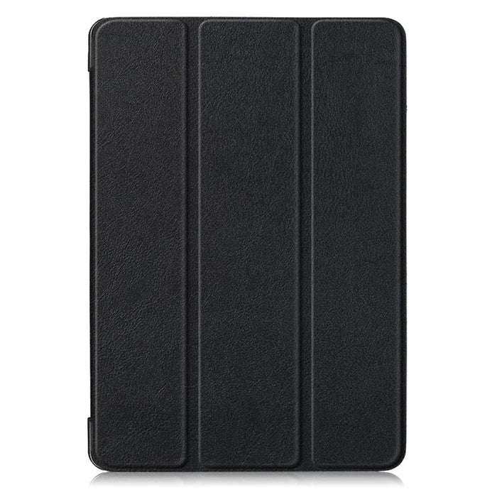 For iPad 10.2 (2021)/(2020)/(2019) Tri-fold Stand Leather Protective Tablet Cover Case - Black - 2