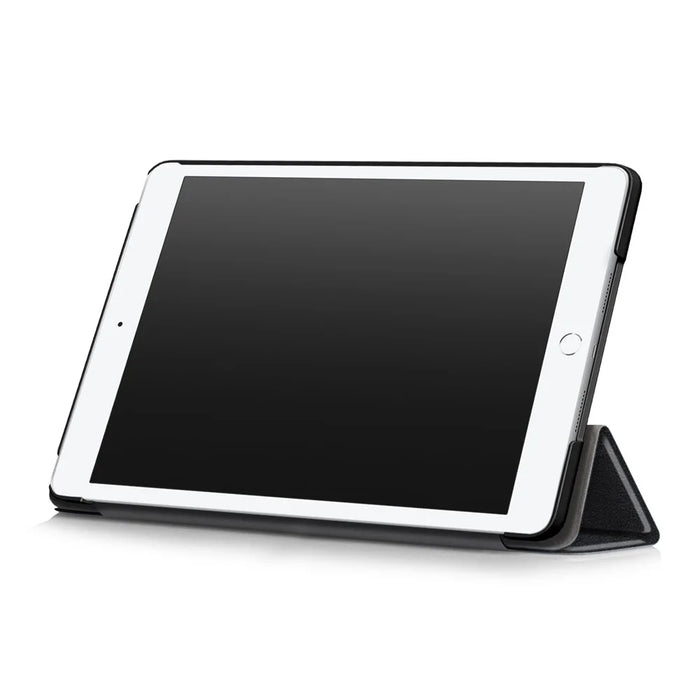 For iPad 10.2 (2021)/(2020)/(2019) Tri-fold Stand Leather Protective Tablet Cover Case - Black - 5
