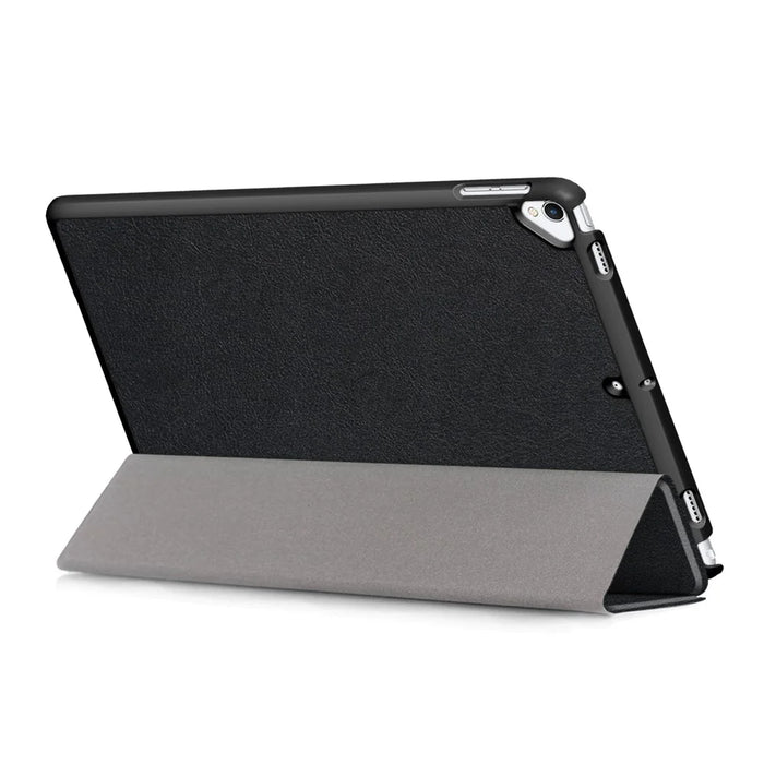 For iPad 10.2 (2021)/(2020)/(2019) Tri-fold Stand Leather Protective Tablet Cover Case - Black - 6