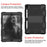 Hard PC + Silicone Kickstand Tablet Case Shockproof Cover Combo Shell for iPad 10.2 (2021)/(2020)/(2019) with Pen Holder - All Black - 2