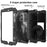Hard PC + Silicone Kickstand Tablet Case Shockproof Cover Combo Shell for iPad 10.2 (2021)/(2020)/(2019) with Pen Holder - All Black - 3