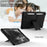 Hard PC + Silicone Kickstand Tablet Case Shockproof Cover Combo Shell for iPad 10.2 (2021)/(2020)/(2019) with Pen Holder - All Black - 4