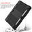 Hard PC + Silicone Kickstand Tablet Case Shockproof Cover Combo Shell for iPad 10.2 (2021)/(2020)/(2019) with Pen Holder - All Black - 5