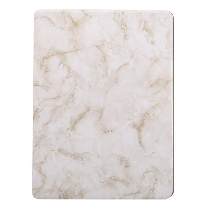 Marble Texture Tri-fold Leather Tablet Cover with Pen Slot for iPad 10.2 (2021)/(2020)/(2019) - Light Grey - 1