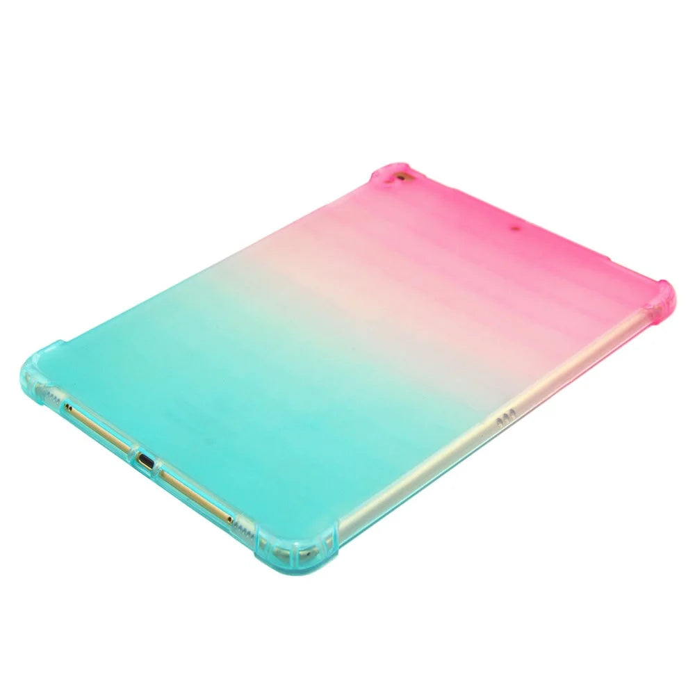 Colorful Air Cushion TPU Cover Case for iPad 10.2 (2021)/(2020)/(2019)/Pro 10.5-inch (2017)/Air 10.5 inch (2019)/Pro 10.5-inch (2017)/Air 10.5 inch (2019) - Pink/Green - 3