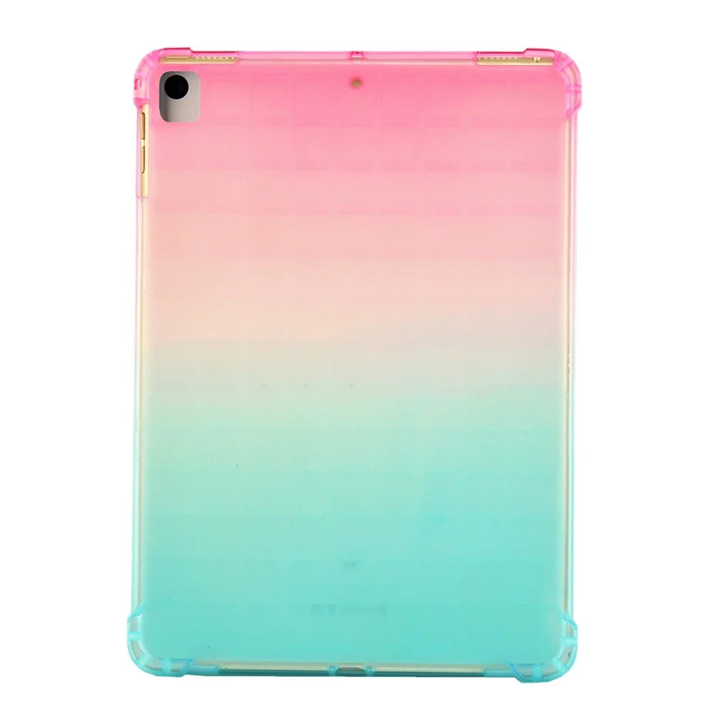 Colorful Air Cushion TPU Cover Case for iPad 10.2 (2021)/(2020)/(2019)/Pro 10.5-inch (2017)/Air 10.5 inch (2019)/Pro 10.5-inch (2017)/Air 10.5 inch (2019) - Pink/Green - 7