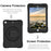 Tablet Case for iPad 10.2 (2021) / (2020) / (2019) Swivel Handle Kickstand PC + Silicone Protection Cover - All Black - 2