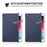 Leather Case for iPad 10.2 (2021) / (2020) / (2019) Origami Stand Tablet Protective Shell - Dark Blue - 2
