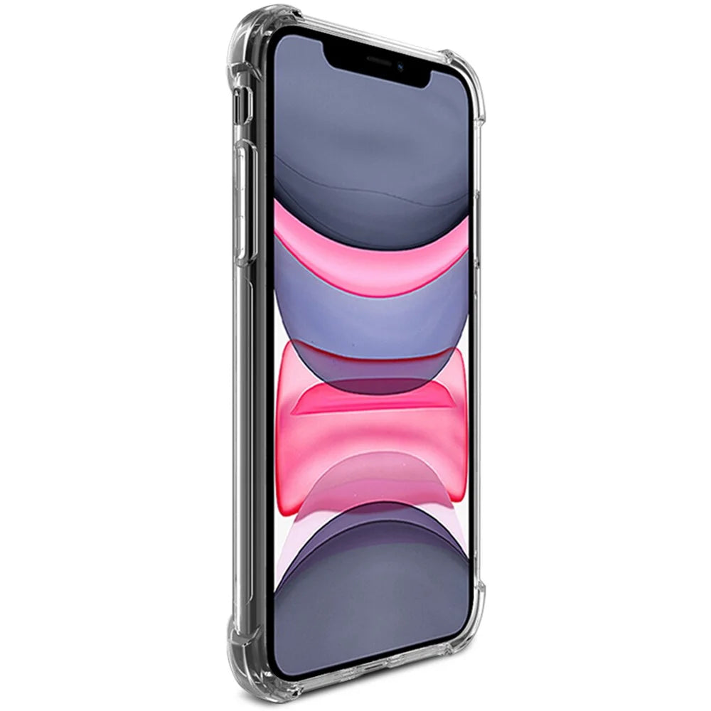 IMAK Silky Anti-drop TPU Soft Shell + Screen Protector Film for iPhone 11 6.1 inch (2019) - Transparent - 3