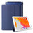 Tri-fold Plastic+PU Leather Tablet Case for iPad 10.2 (2021)/(2020)/(2019) - Dark Blue - 1