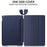 Tri-fold Plastic+PU Leather Tablet Case for iPad 10.2 (2021)/(2020)/(2019) - Dark Blue - 3