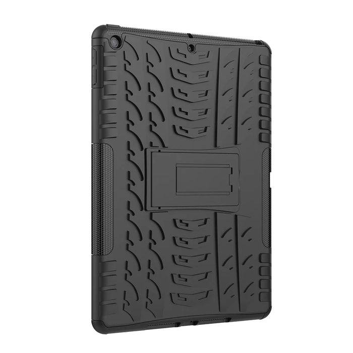 Anti-slip PC + TPU Hybrid Case with Kickstand for iPad 10.2 (2021)/(2020)/(2019) - Black - 6
