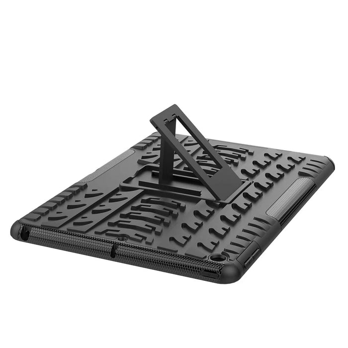 Anti-slip PC + TPU Hybrid Case with Kickstand for iPad 10.2 (2021)/(2020)/(2019) - Black - 7
