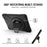 360 Degree Swivel Kickstand PC + Silicone Hybrid Case for iPad 10.2 (2021) / (2020) / (2019) - Black - 3