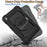 360° Swivel Handy Strap PC Silicone Kickstand Case with Shoulder Strap + Screen Protector for iPad mini (2019) 7.9 inch / mini 4 - Black - 2