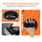 For iPad 10.2 (2021) / (2020) / (2019) 360 Degree Swivel Kickstand PC + Silicone Tablet Case Hand Holder Strap Anti-drop Case with Pen Slot - Orange - 4