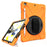 For iPad 10.2 (2021) / (2020) / (2019) 360 Degree Swivel Kickstand PC + Silicone Tablet Case Hand Holder Strap Anti-drop Case with Pen Slot - Orange - 6
