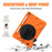 For iPad 10.2 (2021) / (2020) / (2019) 360 Degree Swivel Kickstand PC + Silicone Tablet Case Hand Holder Strap Anti-drop Case with Pen Slot - Orange - 7