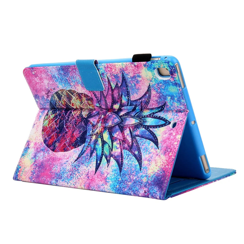 Pattern Printing Card Slots Stand Leather Tablet Case for iPad 10.2 (2021)/(2020)/(2019) - Pineapple - 3