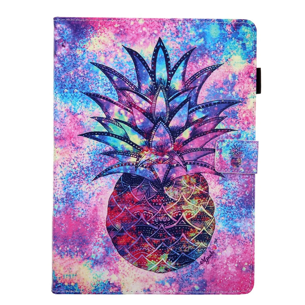 Pattern Printing Card Slots Stand Leather Tablet Case for iPad 10.2 (2021)/(2020)/(2019) - Pineapple - 4