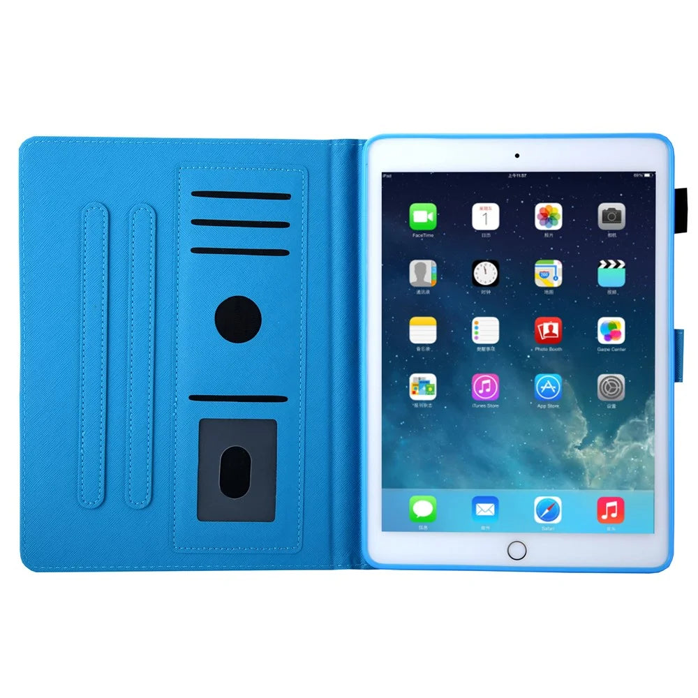 Pattern Printing Card Slots Stand Leather Tablet Case for iPad 10.2 (2021)/(2020)/(2019) - Pineapple - 5