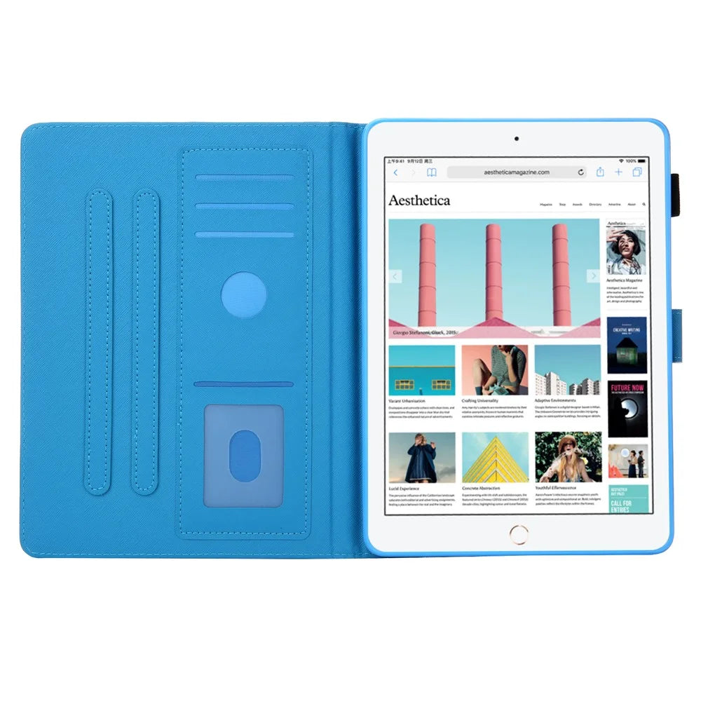 Pattern Printing Card Slots Stand Leather Tablet Case for iPad 10.2 (2021)/(2020)/(2019) - Pineapple - 7