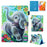 Patterned Leather Stand Card Holder Tablet Case for iPad 9.7-inch (2018)/(2017)/Air 2/Air (2013) - Elephant - 1