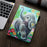 Patterned Leather Stand Card Holder Tablet Case for iPad 9.7-inch (2018)/(2017)/Air 2/Air (2013) - Elephant - 6