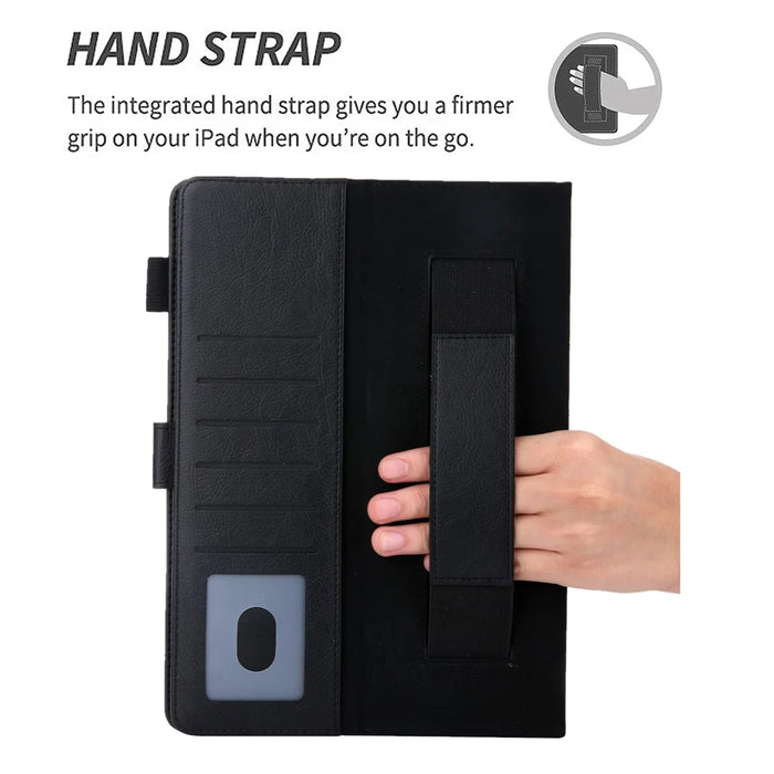 Multiple Viewing Foldable Stand Leather Wallet Tablet Case for iPad 10.2 (2021)/(2020)/(2019)/Pro 10.5-inch (2017)/Air 10.5 inch (2019) - Black - 6
