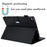 Multiple Viewing Foldable Stand Leather Wallet Tablet Case for iPad 10.2 (2021)/(2020)/(2019)/Pro 10.5-inch (2017)/Air 10.5 inch (2019) - Black - 7