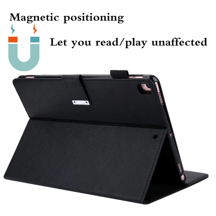 Multiple Viewing Foldable Stand Leather Wallet Tablet Case for iPad 10.2 (2021)/(2020)/(2019)/Pro 10.5-inch (2017)/Air 10.5 inch (2019) - Black - 7